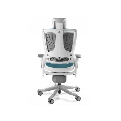 3. Fotel biurowy Wau 2 BL414 tkanina steelblue/biały