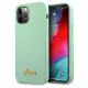 Etui Guess Metal Logo Script na iPhone 12 Pro Max 6,7" - zielone