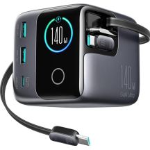 Ładowarka Joyroom Podix Jr-TRD01 GaN 140W 1x USB-C 2x USB-A + zwijane kable 2x USB-C