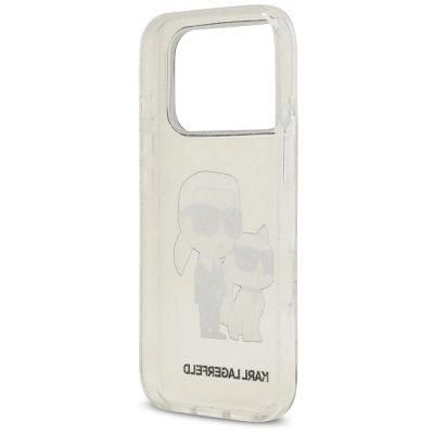 7. Etui Karl Lagerfeld IML NFT Glitter Karl&Choupette na iPhone 18 Pro Max / 17 Pro Max - przezroczyste