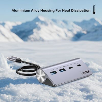 8. UNITEK HUB ALUMINIOWY USB-A/C 2X USBA 2X USBC 5GBP