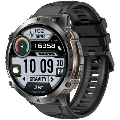 7. Smartwatch Gravity Czarny Pasek + Bransoleta GT42-1