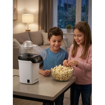 11. Maszynka do popcornu Esperanza Poof EKP005W (1200W; kolor biały)