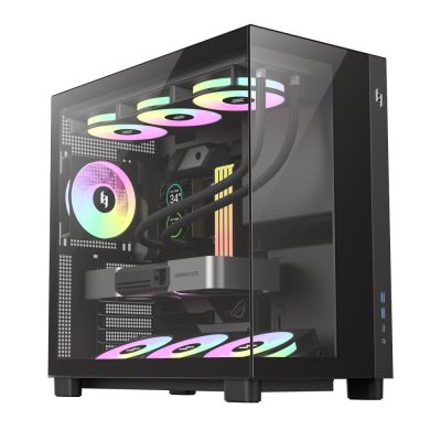 3. GameMax NEX C53 BK zabezpieczenia & uchwyty komputerów Czarny
