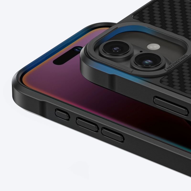 7. Etui pancerne AMAZINGTHING Titan Max Case z włóknami aramidowymi 1500D do iPhone 16 - czarne