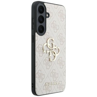 4. Etui Guess Leather 4G Metal Logo na Samsung Galaxy S26 FE - różowe