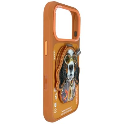 4. Etui Nimmy Cool&Cute 2.0 Dog na iPhone 17 Pro Max z magnetyczną zawieszką - pomarańczowe