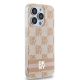9. Etui DKNY IML Checkered Mono Pattern & Printed Stripes MagSafe na iPhone 15 Pro - różowe