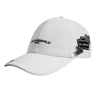 Czapka z daszkiem Karl Lagerfeld Paris Strapback Biała - L5WH7947-wht