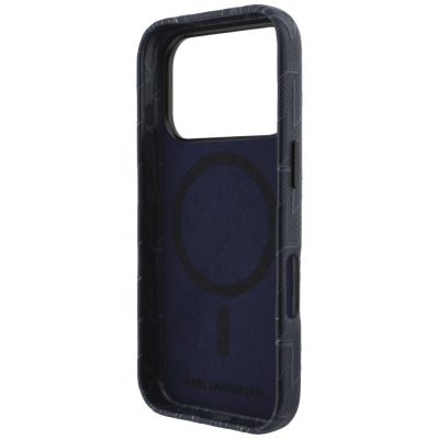 7. Etui Karl Lagerfeld Monogram logo MagSafe na iPhone 17 Pro Max - niebieskie