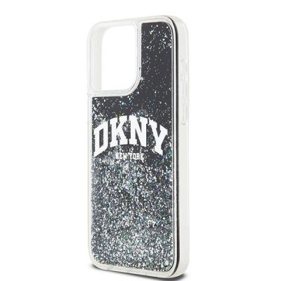 6. Etui DKNY Liquid Glitter Big Logo na iPhone 15 Pro Max - czarne