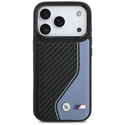 3. Etui BMW M Carbon Logo MagSafe na iPhone 17 Pro - niebieskie