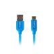 Kabel Lanberg Premium QC 3.0 CA-USBO-22CU-0018-BL (USB 2.0 typu A M - USB typu C M; 1,8m; kolor niebieski)