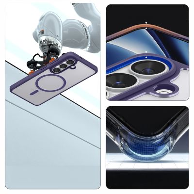 14. Etui Spigen Ultra Hybrid Mag MagSafe na Samsung Galaxy S26 - przezroczysto-fioletowe