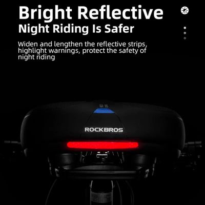 4. Siodełko rowerowe Rockbros AQ-6090B - czarno-niebieskie