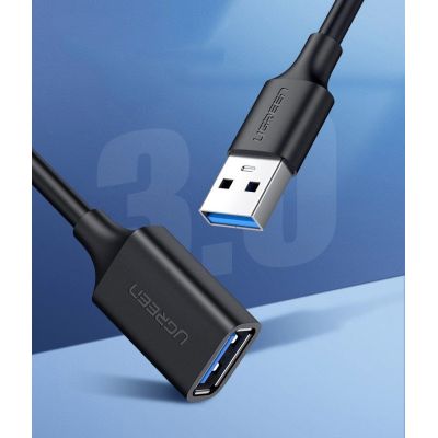 11. Ugreen kabel przewód przedłużacz przejściówka USB 3.0 (żeński) - USB 3.0 (męski) 3 m czarny (US129 30127)