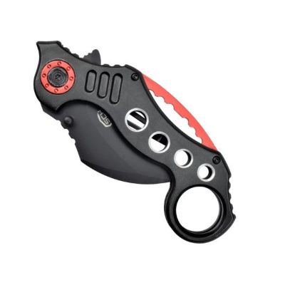 2. Nóż SCK Steel Claw Knives Karambit K29 czarno-czerw