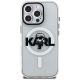 3. Etui Karl Lagerfeld IML Karl Sketch Logo MagSafe na iPhone 16 Pro - przezroczyste