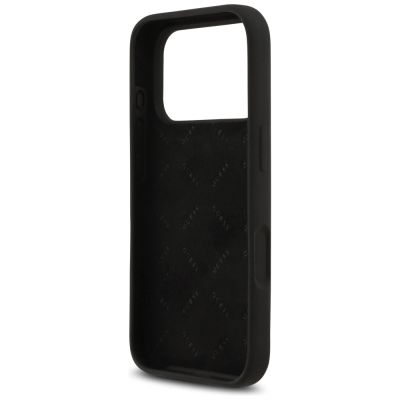 7. Etui Guess Silicone Big 4G Script na iPhone 17 Pro - czarne