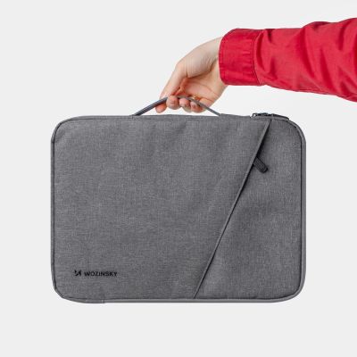 5. Torba na laptop Wozinsky WTNP-14G 13-14" z chowaną rączką - szara