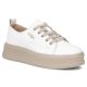 Skórzane półbuty sneakersy na platformie białe Filippo DP6122