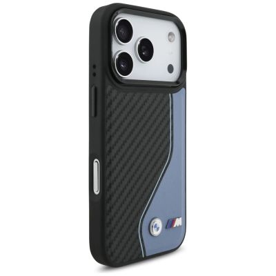 4. Etui BMW M Carbon Logo MagSafe na iPhone 17 Pro - niebieskie