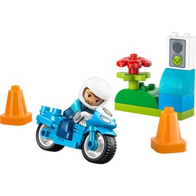 3. LEGO DUPLO TOWN 10471 Niebieski motocykl policyjny