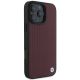 4. Etui BMW Sign Leather Diamond Metal Logo MagSafe na iPhone 16 Pro Max - czerwone