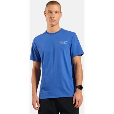 2. Koszulka z krótkim rękawem męska ODLO T-shirt crew neck s/s COTTON BLEND UNLIMITED niebieska