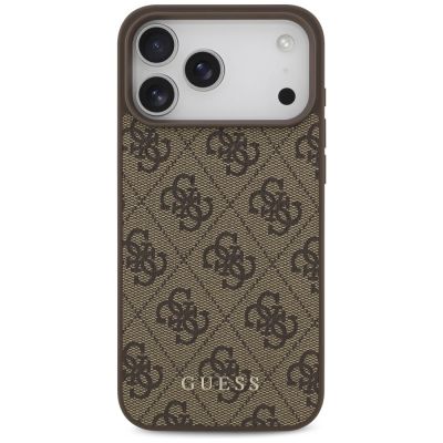 3. Etui Guess 4G Classic na iPhone 17 Pro Max - brązowe