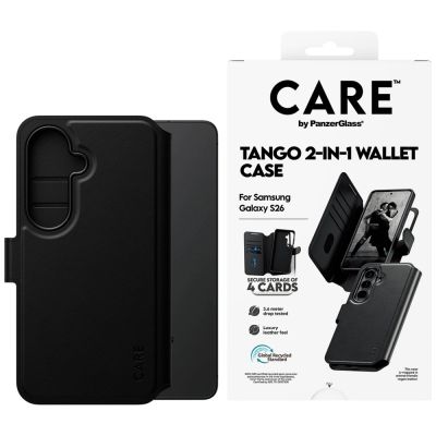 Etui CARE by PanzerGlass Tango 2w1 Wallet na Samsung Galaxy S26 - czarne