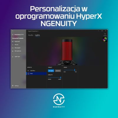 11. HyperX QuadCast 2 – mikrofon USB (czarny)
