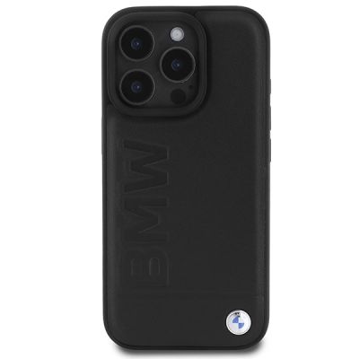 3. Etui BMW Leather Hot Stamp na iPhone 16 Pro Max - czarne