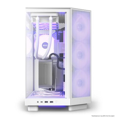 2. NZXT OBUDOWA KOMPUTEROWA NZXT H6 FLOW RGB MIDI TOWER Z OKNEM BIAŁA