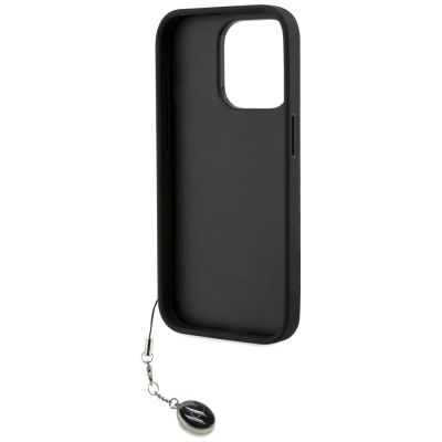 7. Etui Karl Lagerfeld Saffiano Rhinestones & Charm na iPhone 15 Pro Max - czarne