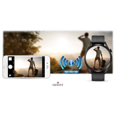 11. Smartwatch GIEWONT Vertex SmartCall GW450-1 Carbon/Carbon Silikon