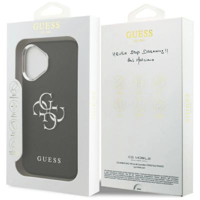 8. Etui Guess Grained Big 4G Classic Logo na iPhone 17 - czarne