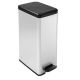 2. Curver Slim Bin 40L Kwadrat Plastik Czarny, Srebrny