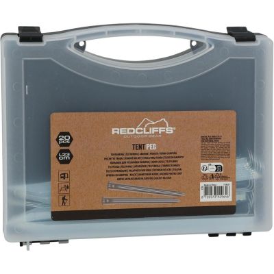 8. ŚLEDZIE DO NAMIOTU 23CM KPL. 20SZT METAL W WALIZCE REDCLIFFS