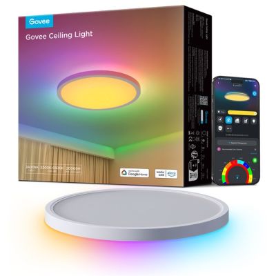 2. Govee 30cm RGBWW + RGBIC Smart Inteligentne światło sufitowe Wi-Fi/Bluetooth 28 W
