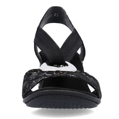 12. Komfortowe sandały Rieker W RKR679 czarne