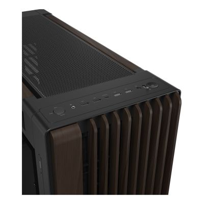 34. ASUS ProArt PA602 Wood Edition Modern Black - Tempered Glass Panel Midi Tower Czarny, Drewno
