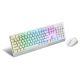 MSI S11-04DE305-CLA klawiatura Dołączona myszka Gaming USB QWERTZ Niemiecki Biały