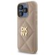 2. Etui DKNY Quilted Stack Logo na iPhone 15 Pro - beżowe