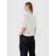 2. T-shirt oversize z nadrukiem damski 4F 4FWSS25TTSHF1971-11S