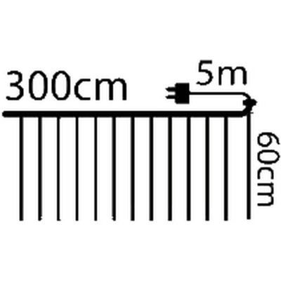 4. LAMPKI CHOINKOWE KURTYNA ŚWIETLNA ZEW/WEW 120 LED 300X60CM Z PILOTEM CIEPŁY BIAŁY