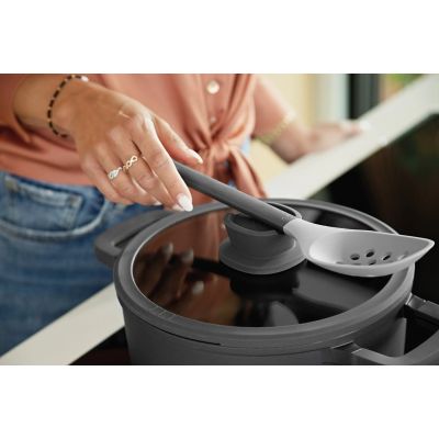 8. BergHOFF 3950593 garnel do zupy 4,4 l Czarny Aluminium, Szkło, Silikon