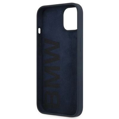 6. Etui BMW Silicone Signature na iPhone 13 mini - granatowe
