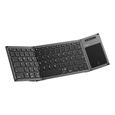 2. Inateck KB06101_STEEL GRAY klawiatura Dom RF Wireless + Bluetooth QWERTZ Angielski Czarny