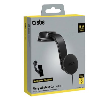 2. Uchwyt na smartfona z ładowarką indukcyjną SBS TESUPPMAG15W2115W kompatybilny z MagSafe - czarny